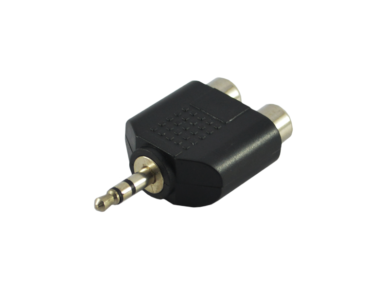 3.5mm Male (Stereo) to 2xRCA Female Converter - Image 1